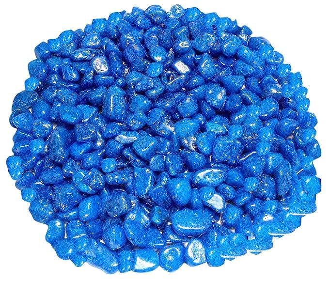 BKD 1 Kg Polished Blue Vivarium Stones for Plants Pots, Aquarium Fish Tank, Vivarium for Decoration, Aquarium, Table and Vivarium Decor, Vase Fillers for Vivarium-image-22