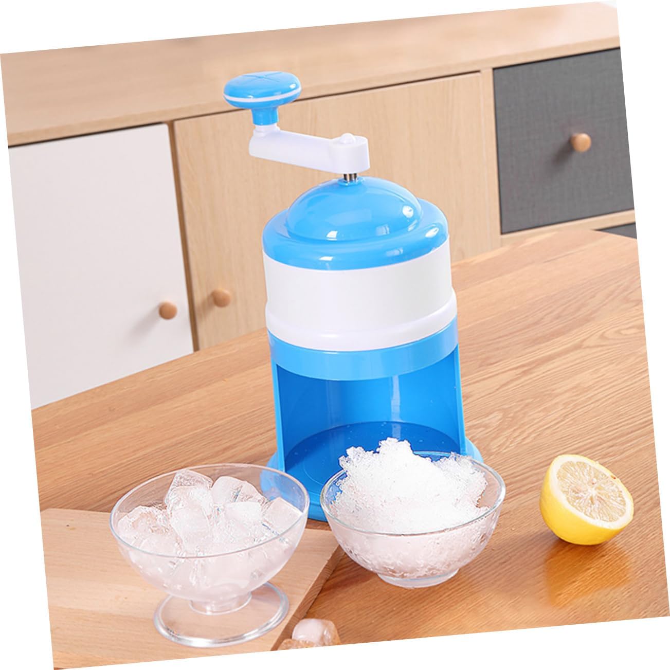 KICHOUSE Manual Smoothie Machine Portable Ice Crusher for Home Use Easy Operation