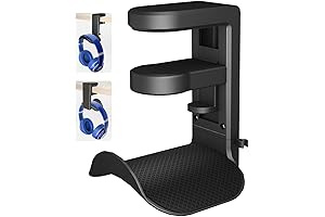 Headphone Desk Mount for Mounting Headphones and Controller