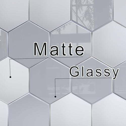 Miniatura 5 de Azulejos hexagonales de alta calidad para despegar y pegar, gris mate, impermeable, para salpicaduras, azulejos de mármol autoadhesivos para cocina,