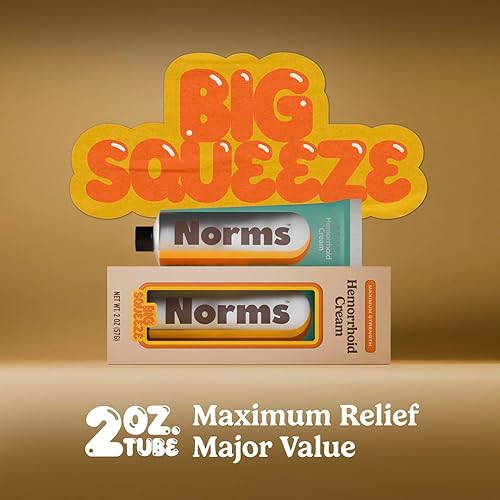 Miniatura 3 de Norms Crema de tratamiento de hemorroides, fuerza máxima 5% lidocaína, alivio rápido para el dolor hemorroidal, hinchazón, picazón, con fenilefrina