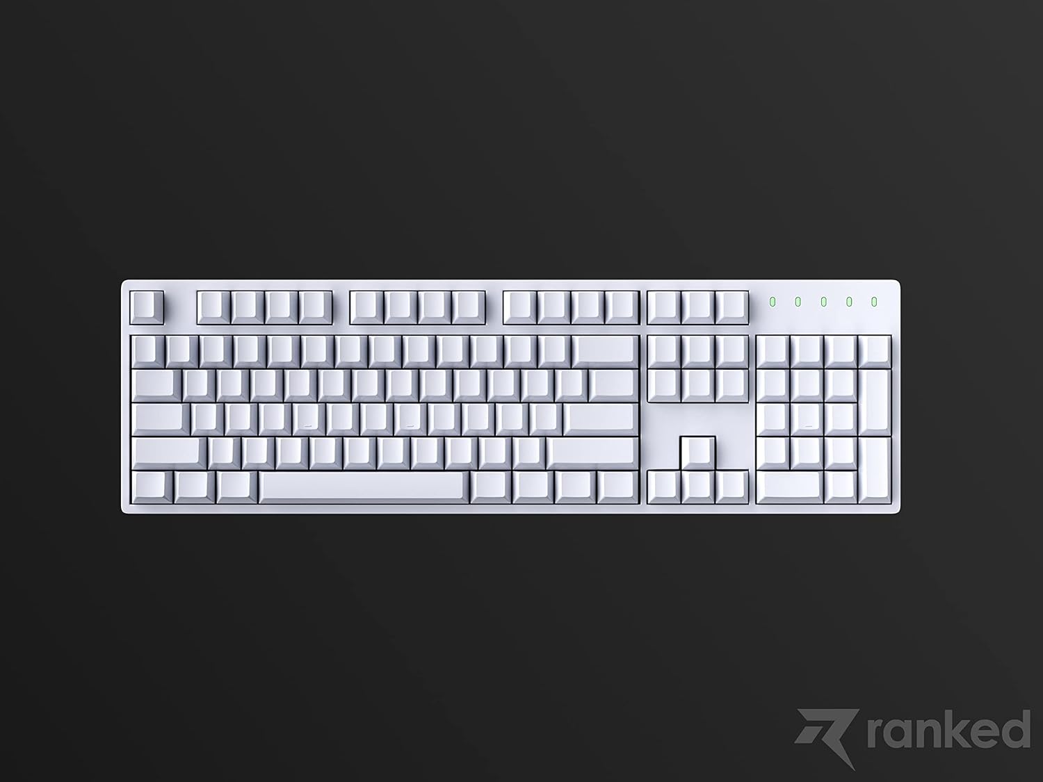 Ranked Blank Premium Keycap Set | 1.4 mm Thick PBT | Cherry Profile for Mechanical Keyboard (White, 139 Keys)