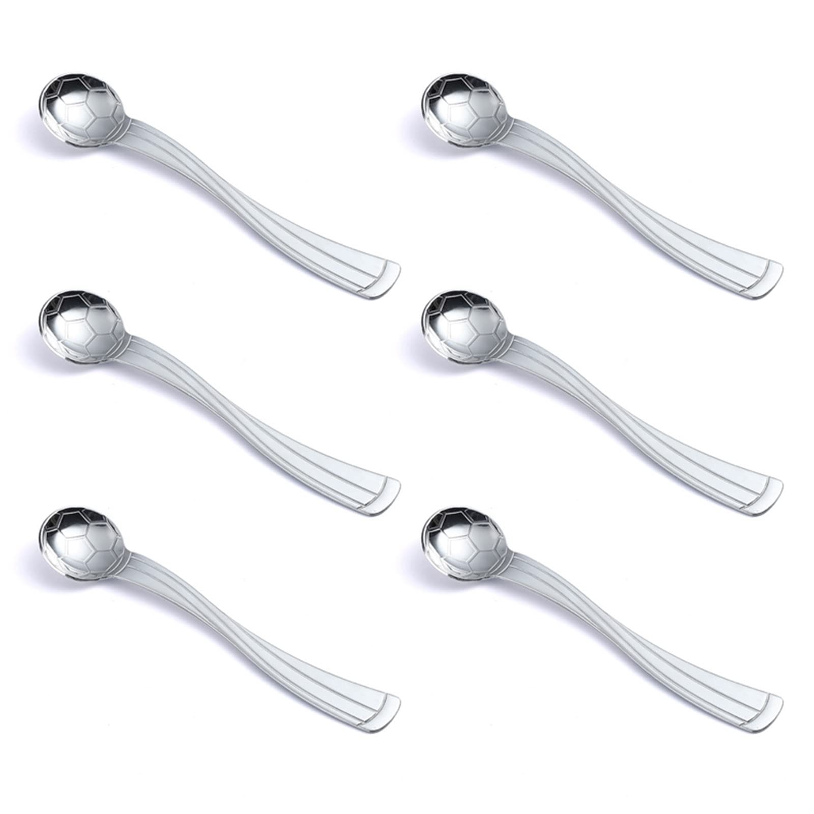 carotoe 6 Pcs for Creative Small Spoon Coffee Stirring Spoon Dessert Scoop Mixing Teaspoon Stainless Steel Tableware Easy to Cle Stainless Steel