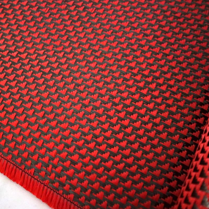 Kevlar 3K Carbon Aramid Fiber Blended Woven Fabric Aircraft Jacquard Pattern Parts Modified DIY Surface Decorative Fabric (Size : 100cmX100cm)