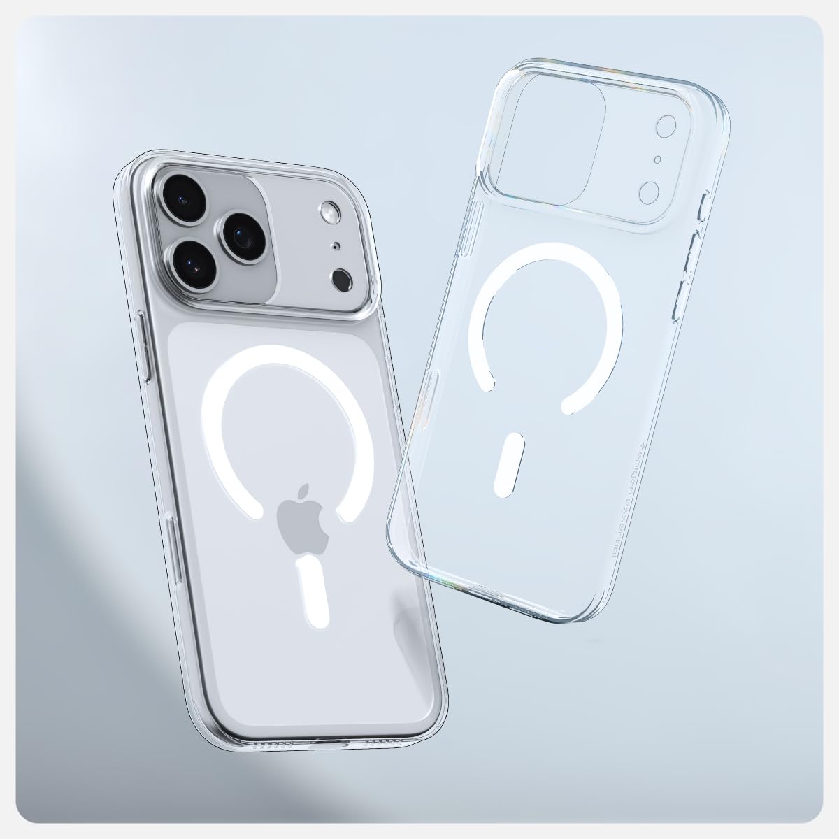 Spigen Essential Clear Crystal MagFit Case for iPhone 17 Pro, Clear White — Amazon image 3