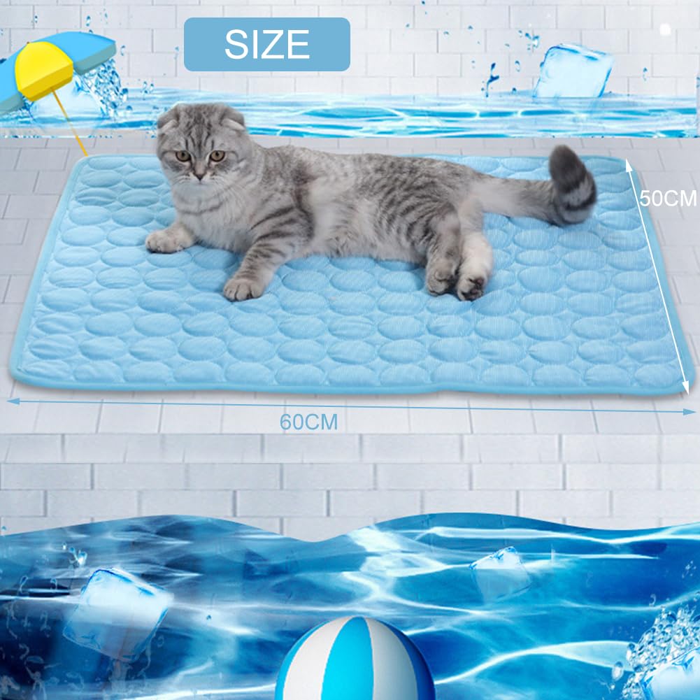 Tappetino Refrigerante per Cani,Tappetino Rinfrescante per Gatti,Tappetino Refrigerante per Uso Domestico,Antiscivolo Tappeto Refrigerante Cane e Gatti,Cuscino Cane Impermeabile,60*50cm,M