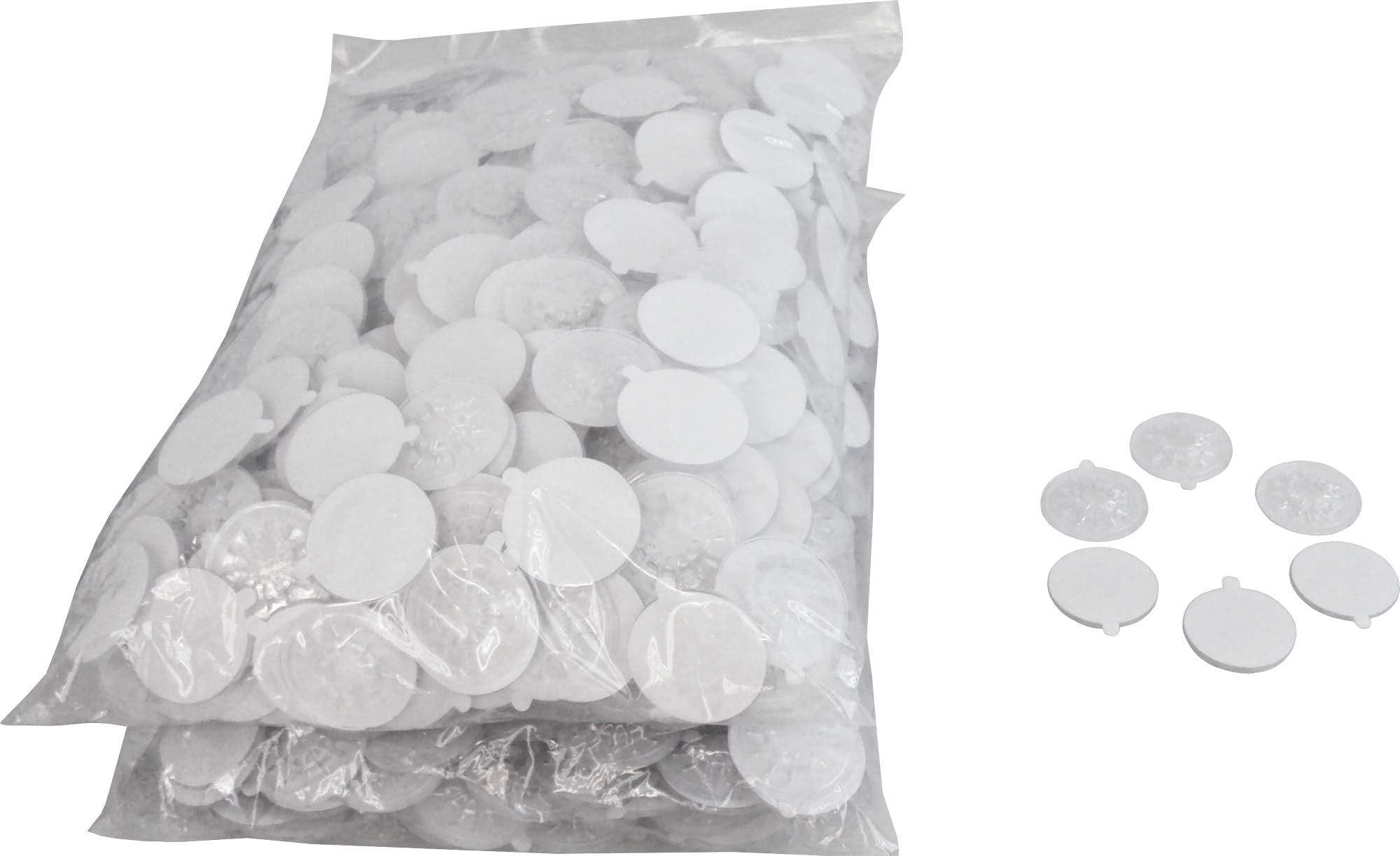 500 Clear Adhesive Backed Spider CD / DVD Hubs (Rosettes) - #CDNRSPCL - For Gluing into a Double or Triple Chubby CD Jewel Box To Increase Capacity! (Also Called Hubcaps or Caps)