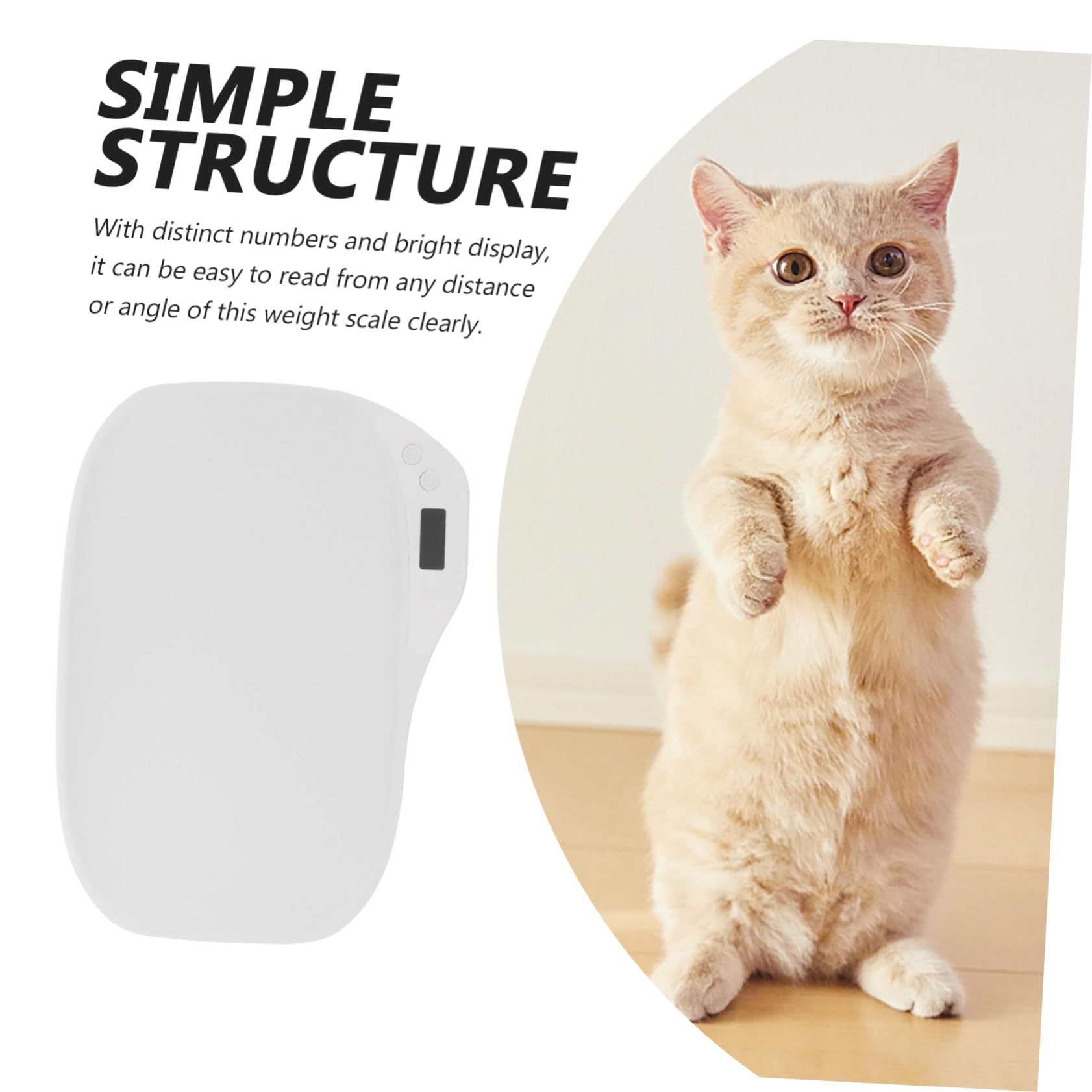 ifundom Báscula Digital Material Abs Blanco para Mascotas Sensores de Alta Precisión y Resultados Estables Adecuado para Uso en Casa o Clínica Veterinaria para Uso en Casa o Clínica Veterinaria