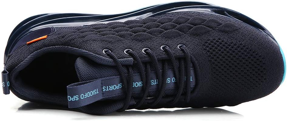 Ezkrwxn Sneakers for Men Running Shoes Athletic Tennis Walking Shoes Fashion Sneaker mesh Breathable Navy Blue Size 8