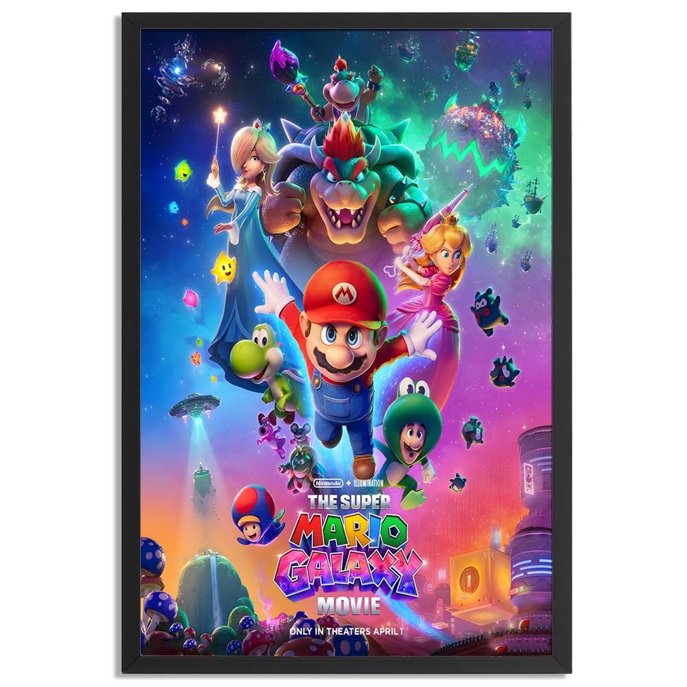 COMOR The Super Mario Galaxy Poster For Fans Kids Room Bedroom Wall Decor-Movie Mario Posters Canvas Prints Picture For Teen Boy Girls Gifts — view 12