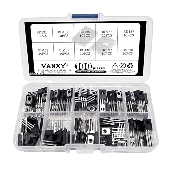 BD131 BD132 BD135 BD136 BD137 BD138 BD139 BD140 BD237 BD238 TO-126 Transistor Kits 10 Values*10pcs=100pcs Power Transistors for Circuit Design, Repair, Learning & Experiments