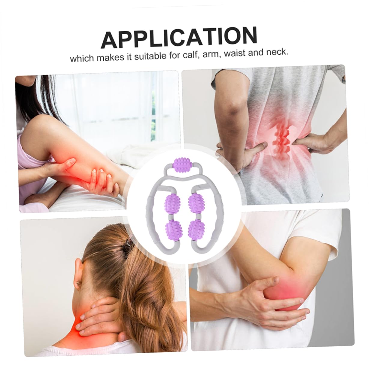 Rullo Massaggiatore per Gambe, Massaggiatore Manuale in Abs, 2 Pezzi, per Uso Domestico, Aiuta a Rilassare i Muscoli e Favorire la Circolazione