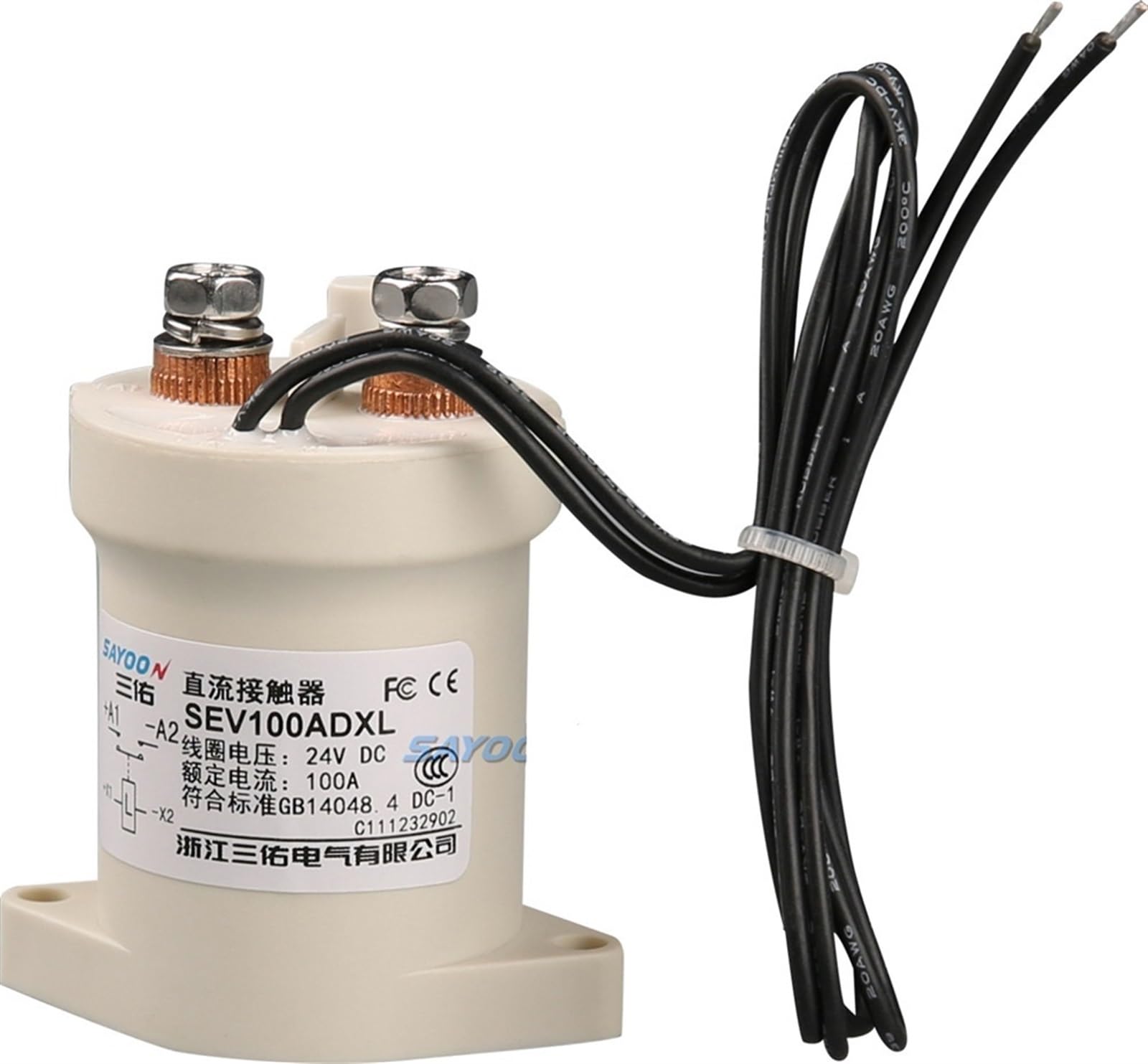 PWANUIGTE SEV100AD SEV100BD HV Dc Contactor 100A High Power Voltagefor Charging Piles Electrical Equipment CE(72V,1NO)