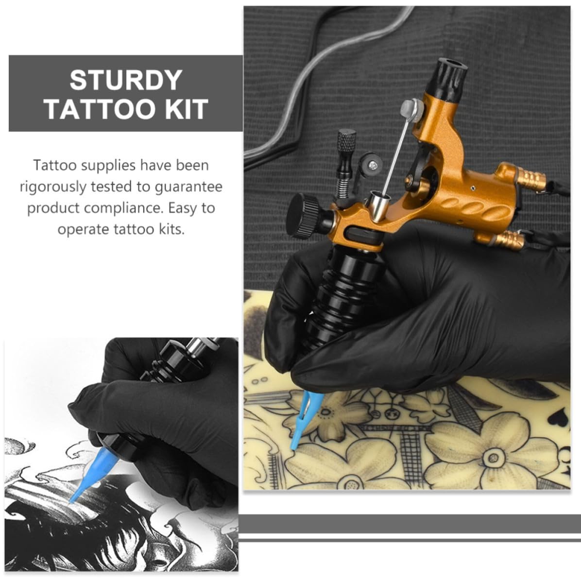 Kit de Tatuaje Rotativa Ac220v de Aleación de Aluminio y Acero Inoxidable