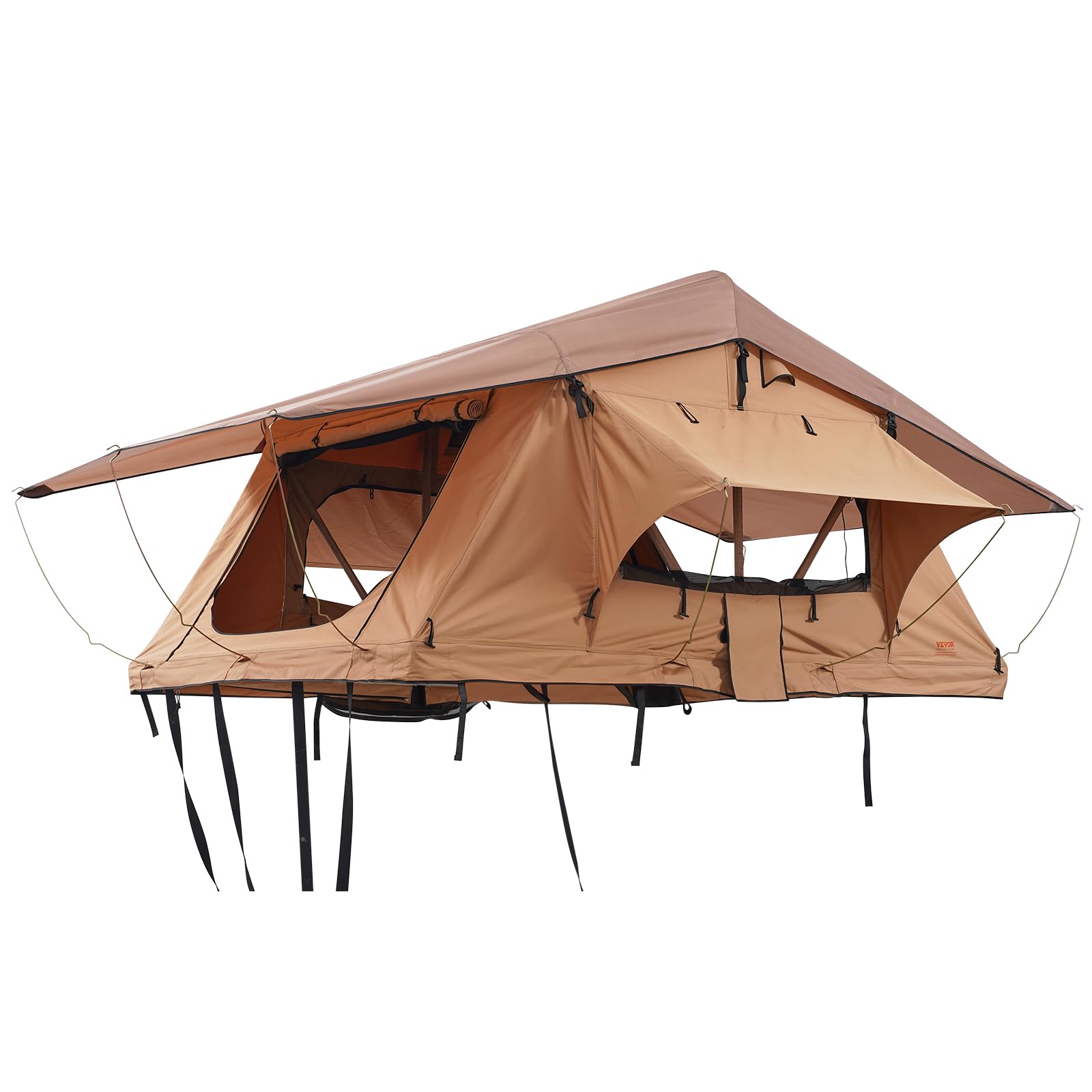 VEVOR Tenda da Tetto Rigida Naturnest Pieghevole 2-3 Persone Impermeabile con Scala Telescopica e Materasso