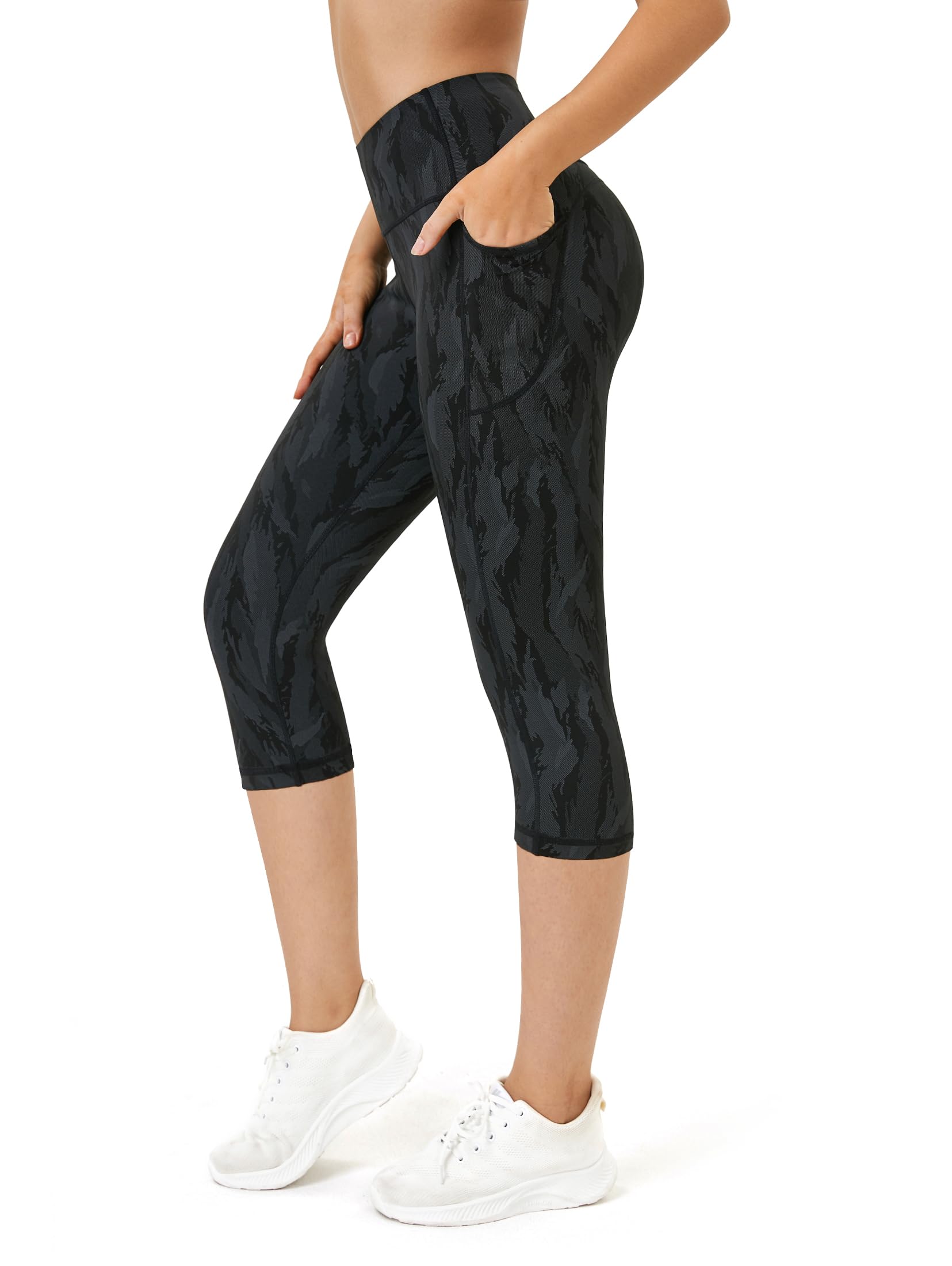 Vêtement Training Femme Legging Sport 3/4 Femme Flatik - Taille Haute - Opaque - Avec Poche - Du 34 Au 48 Vêtement Sport Confortable