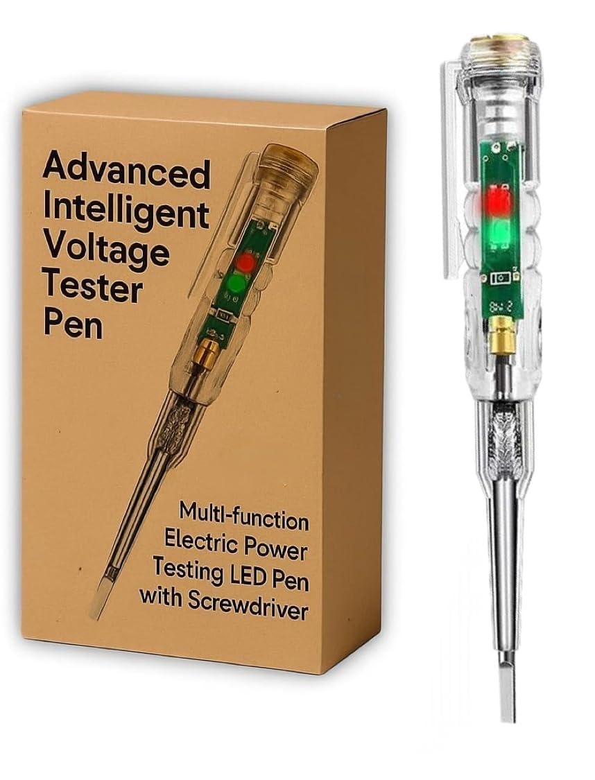 Tester Electric with Smart Electrical Functionality and Screwdriver - Precise Voltage Detection Tool for Professional and Home Use - Durable and Reliable Design