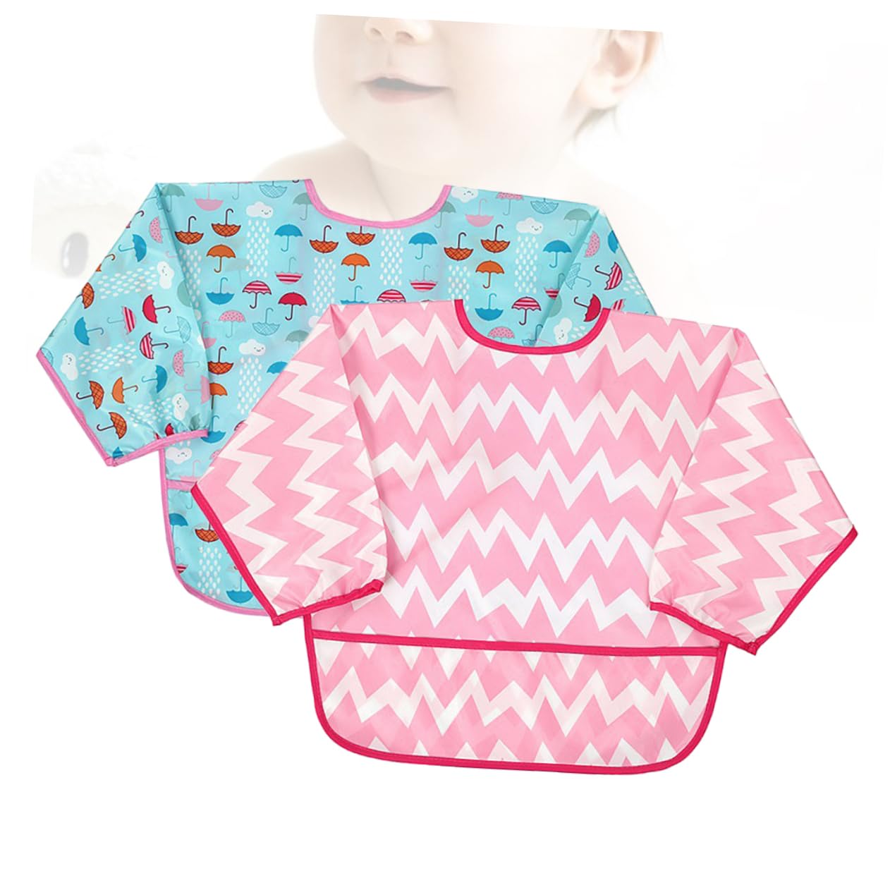 Toyvian 4 Pz grembiule da mangiare per bambini grembiule per bambini grembiule bambino bavaglini bavaglino pettorali grembiuli per bambini grembiuli da mangiare capi di abbigliamento