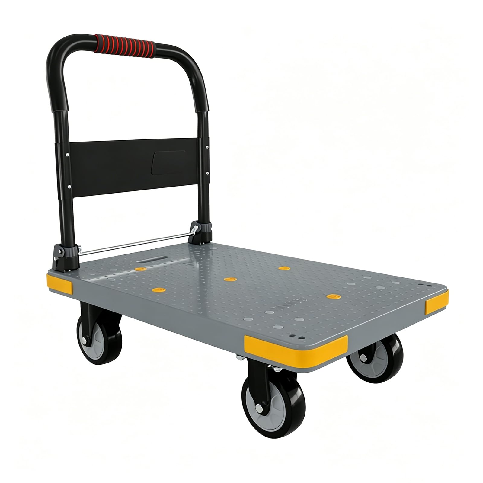 Składany wózek transportowy 200 kg, 72 x 50 cm, wózek platformowy z antypoślizgową powierzchnią, idealny do przeprowadzki, magazynu, warsztatu i majsterkowiczów (kolor szary)