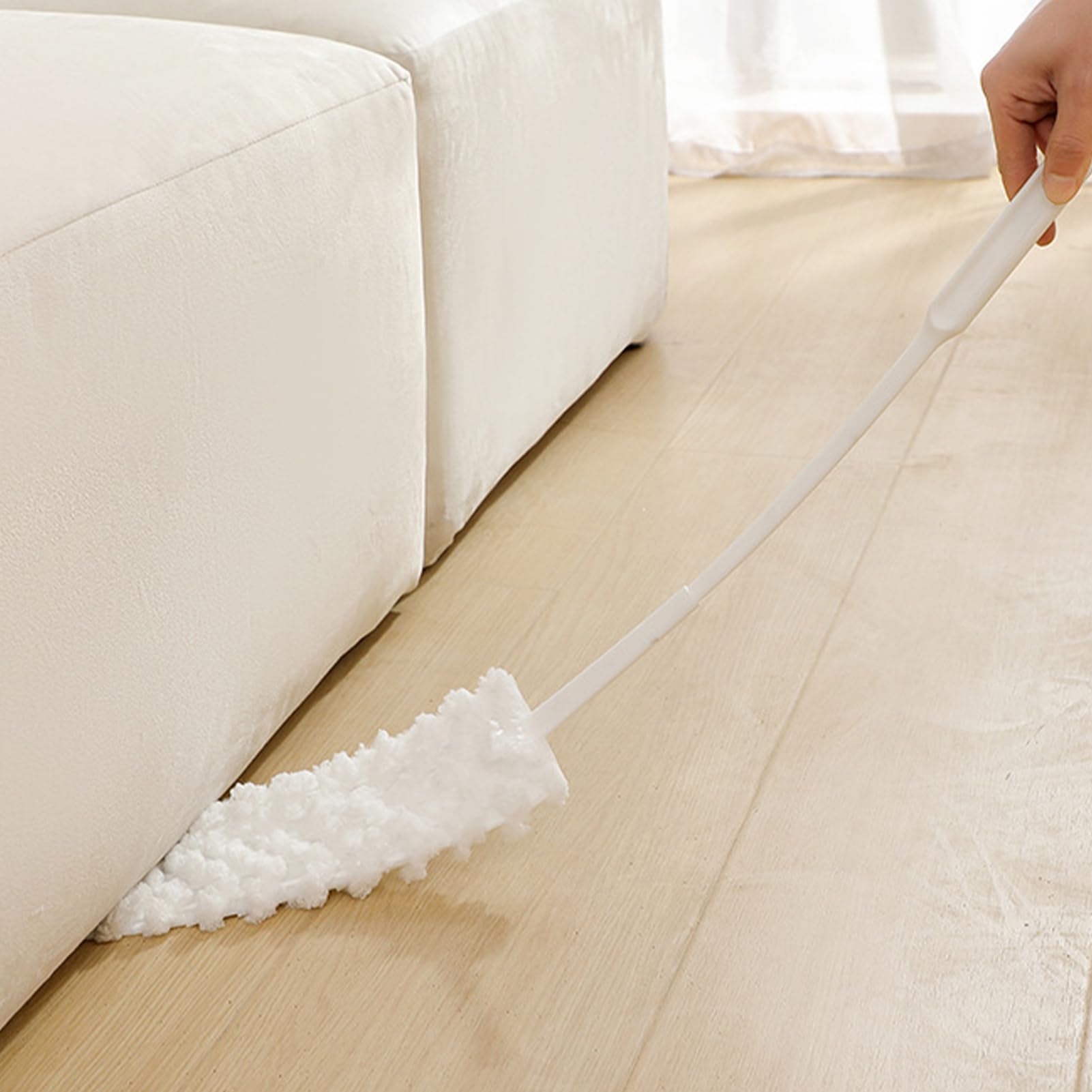 Plumero reutilizable con mango extensible, paños de microfibra para una limpieza eficiente de refrigeradores y debajo de electrodomésticos