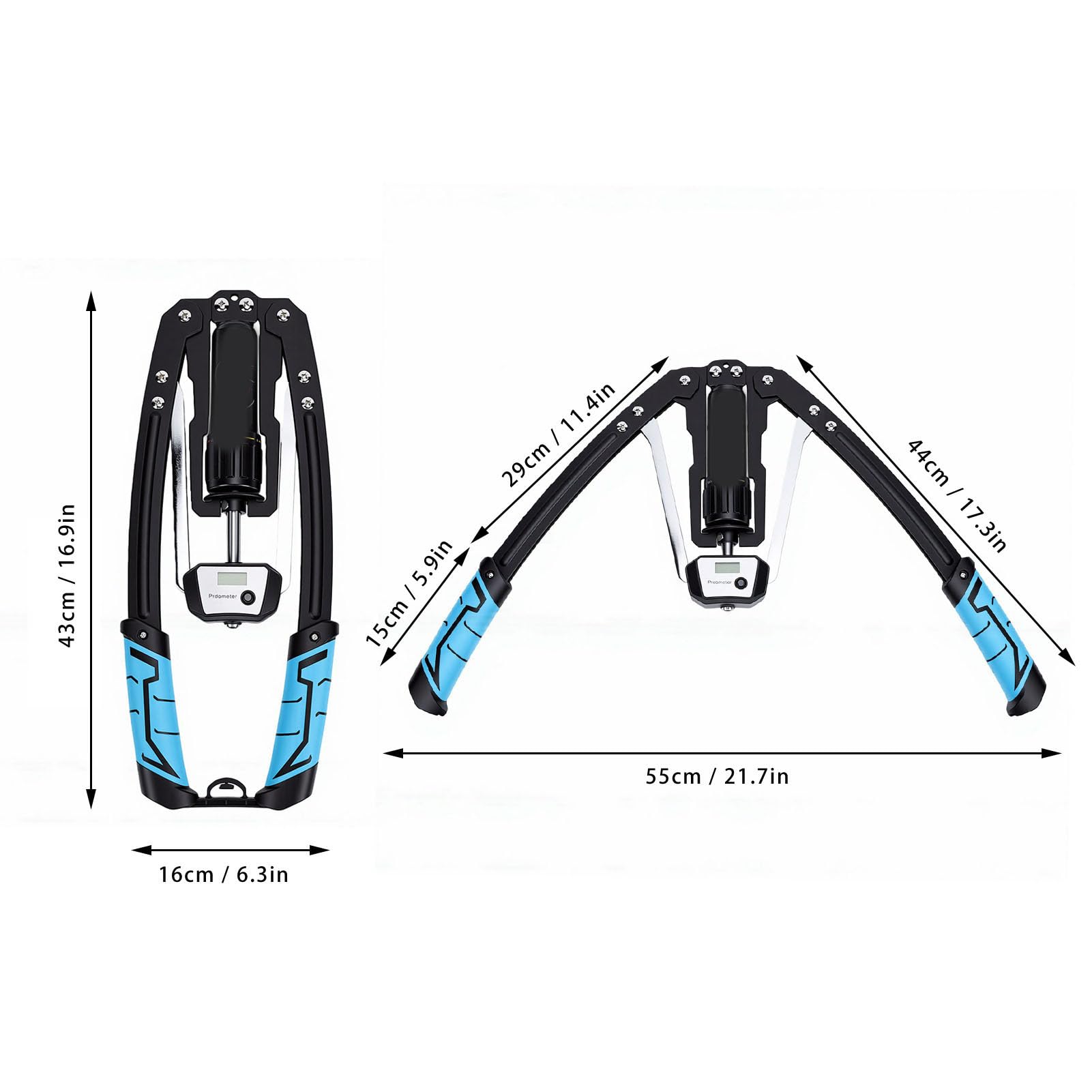 Naroote Allenatore Idraulico per Braccia, Regolabile, 10-200 Kg, per Rinforzare il Braccio e il Torace, per Allenare i Pettorali, per la Palestra di Casa, con Maniglie Ergonomiche,