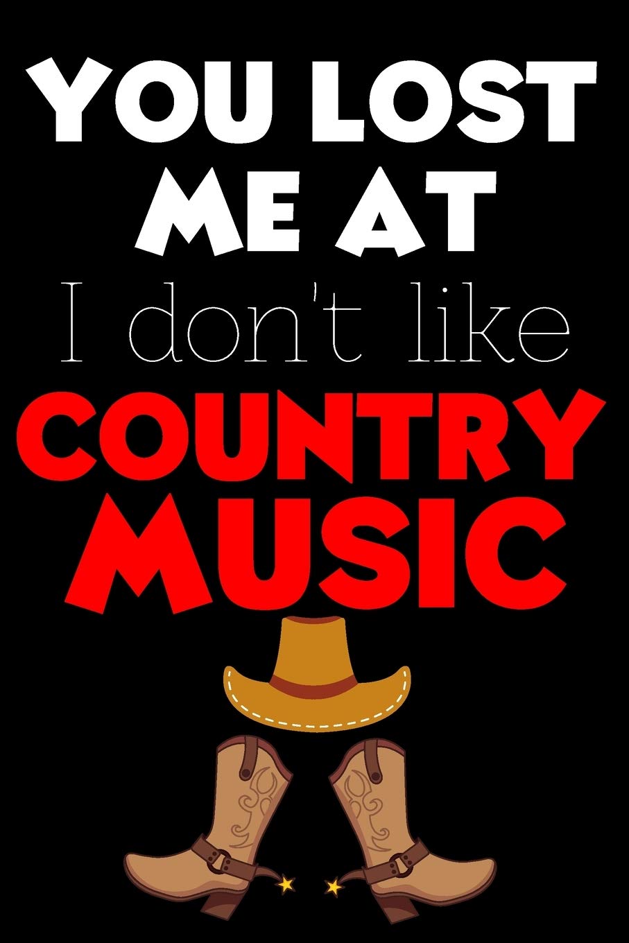 Cadeau musique country idéal avec ce carnet ligné humour de 120 pages à couverture souple