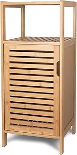 12 Bathroom Cabinet Ideas for Practical Organized Everyday Use 30 Bathroom Bamboo Storage Cabinet, Freestanding Floor Cabinet with Door an...