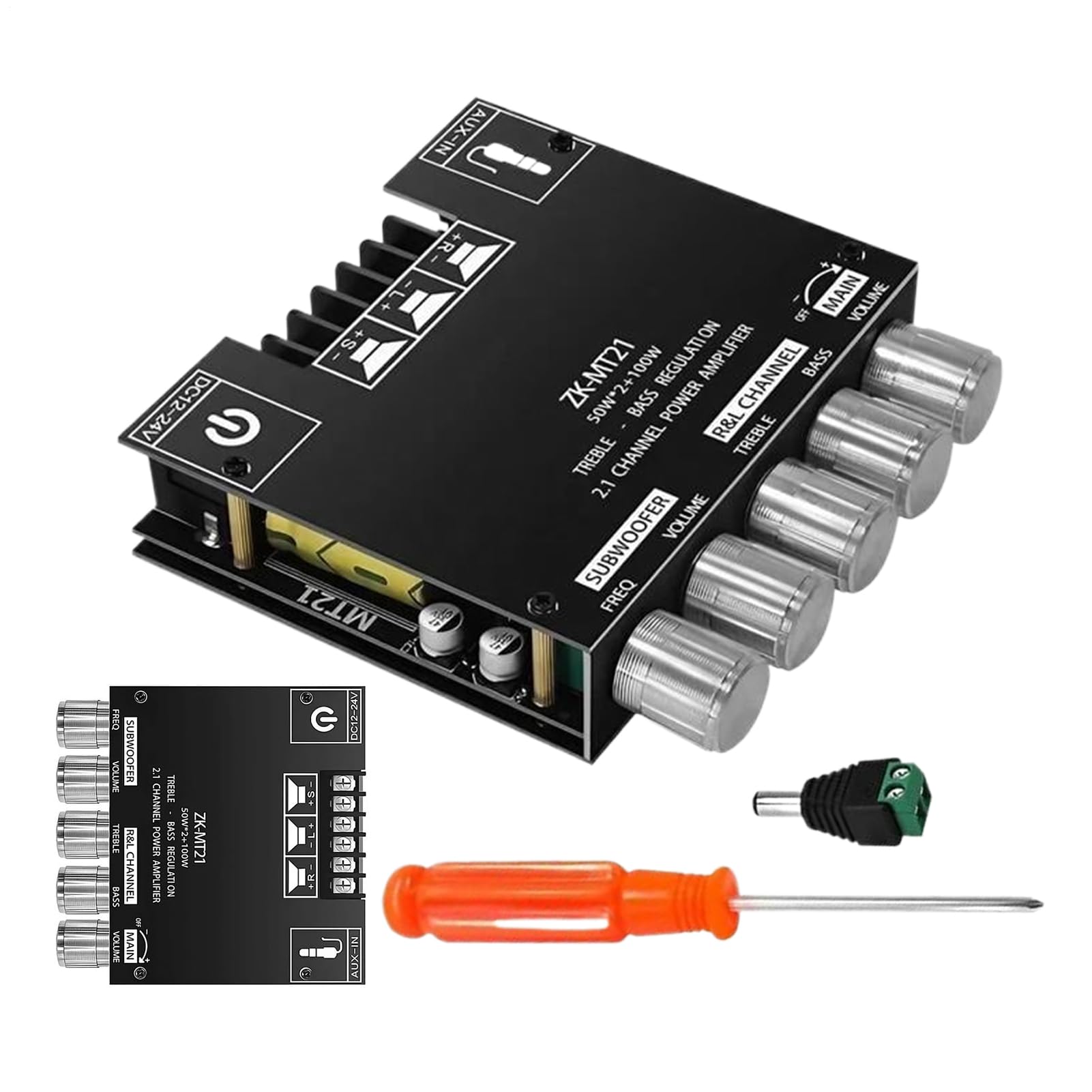 Carte d'amplification audio réglable, la solution amplification 2.1 canaux - 8