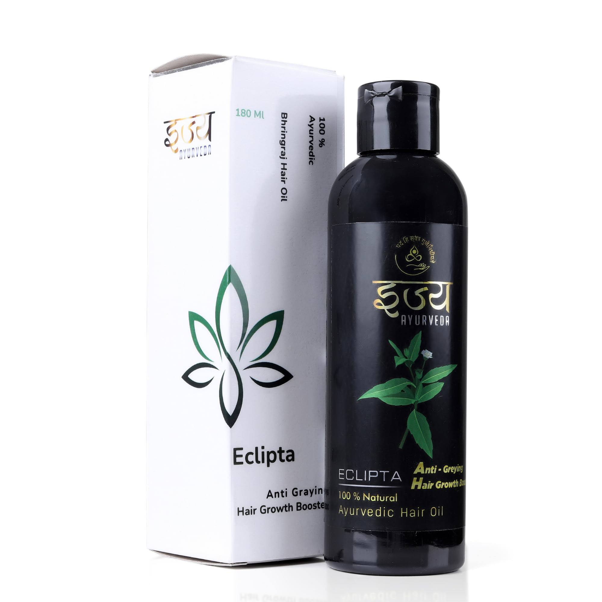 ECLIPTA Ayurvedic Hair Oil | Bhringraj |For Strong Hair and Natural Scalp Care Formula | 100% Herbal | Triphla | Ijya Ayurveda | 180ml-image-47
