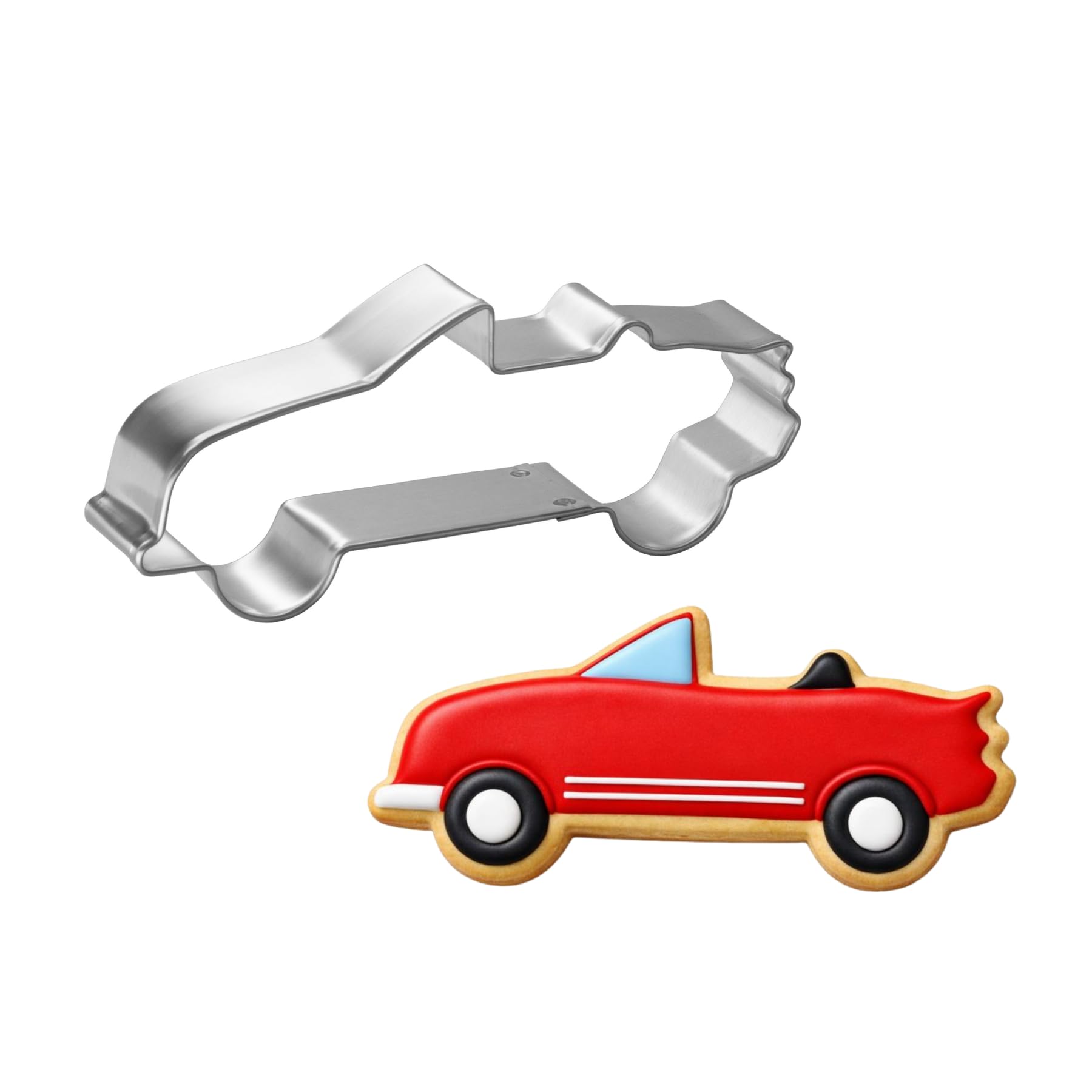 Cortador de galletas convertible de 4.5 pulgadas – Fabricado en los Estados Unidos – Cortador de galletas de espuma de acero estañado – Molde para galletas