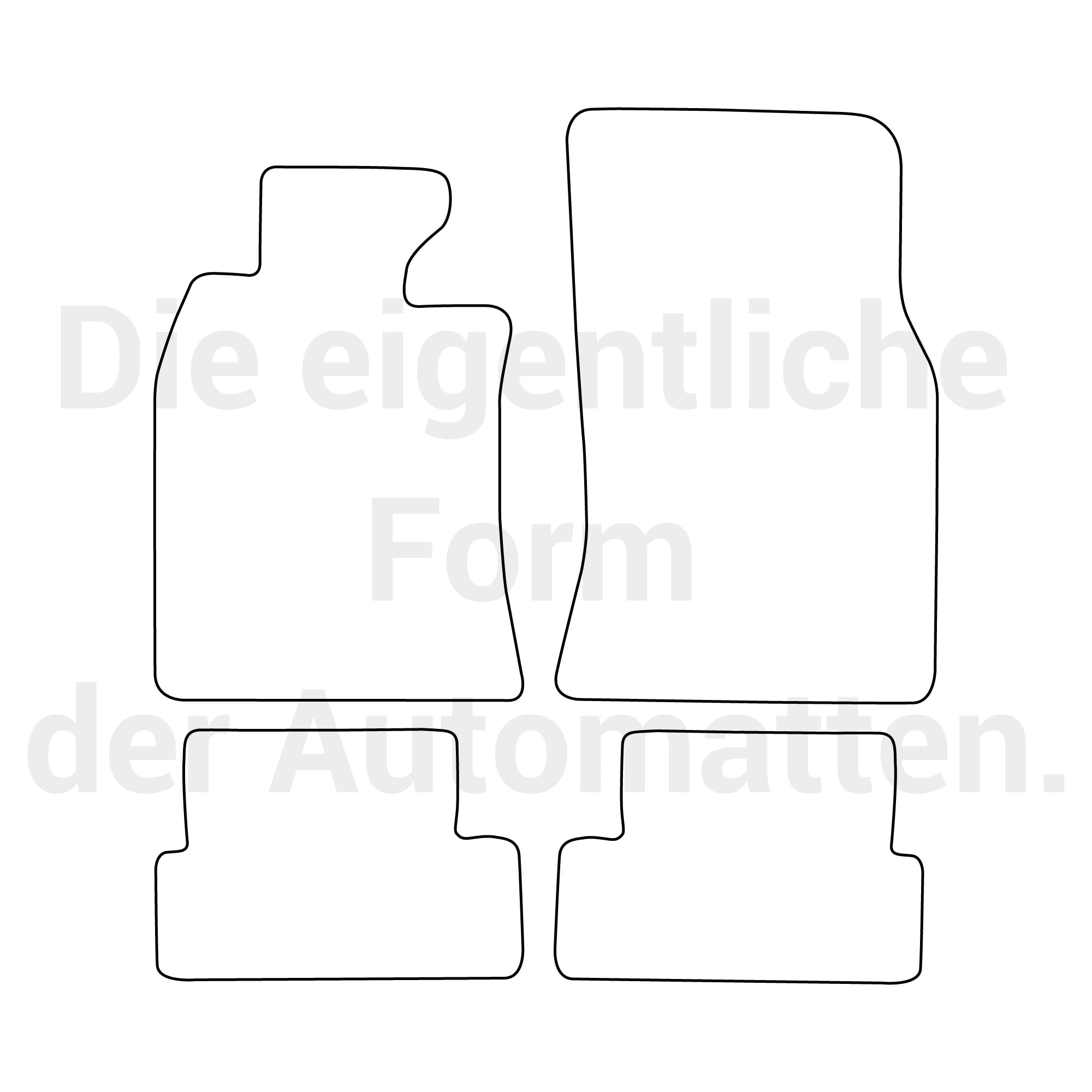 moto-MOLTICO Tapis Voiture Avant en Velours pour Voiture avec Bordure - Set de 2 moto-MOLTICO Tapis Voiture Avant en Velours pour Voiture avec Bordure - Set de 2