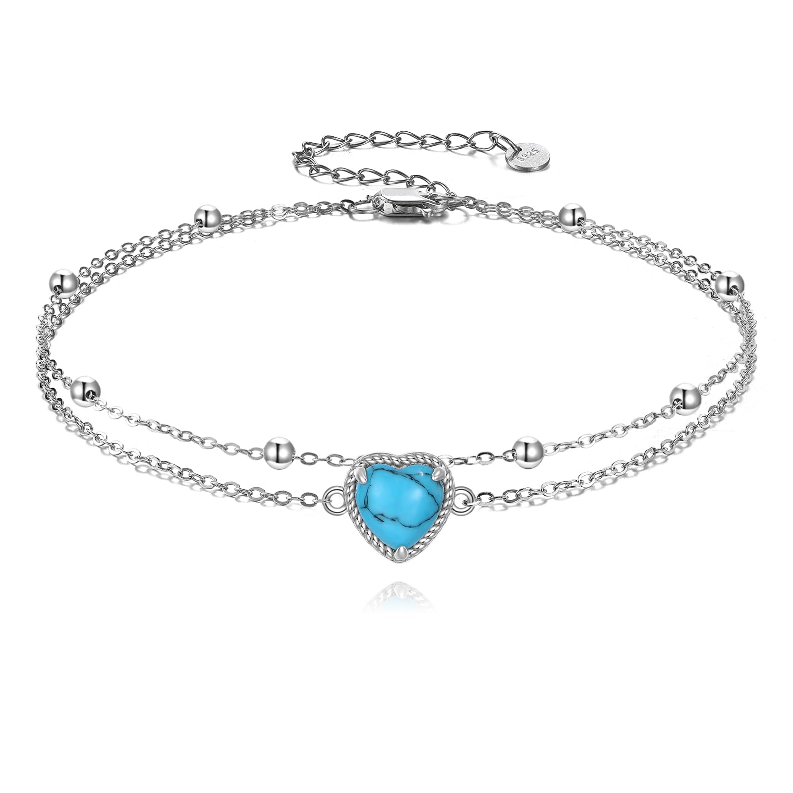 TIGER RIDER Dragonfly Anklet Sterling Silver Dragonfly Gifts Jewelry for Women with Crystal Birthday Anniversary