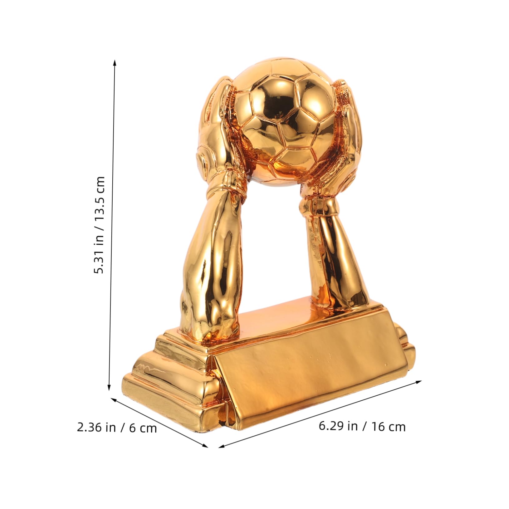 BESTonZON Fußball Trophäe Torwart Auszeichnung Robustem Resin Kompakte Dekorativ für Büro und Zuhause für Fußballfans und Schul oder Mannschaftspreise