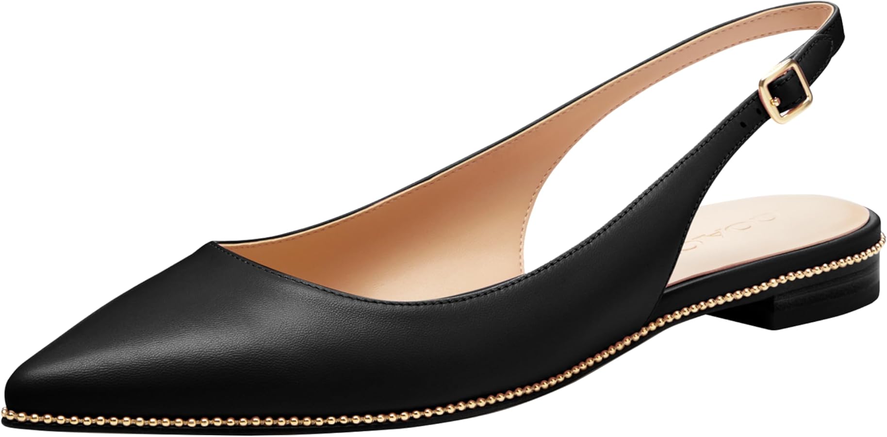 Amazon.com | Coach Claire Leather Skimmer Black 5 B | Flats