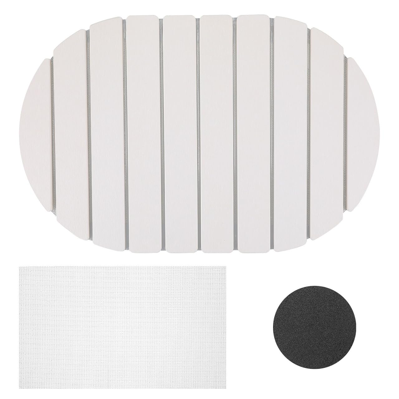 SOLUSTRE Tapis Égouttoir à Vaisselle Pliable et Résistant en Diatomite Tapis Drainant Blanc au Design Moderne et Élégant pour Petites Cuisines