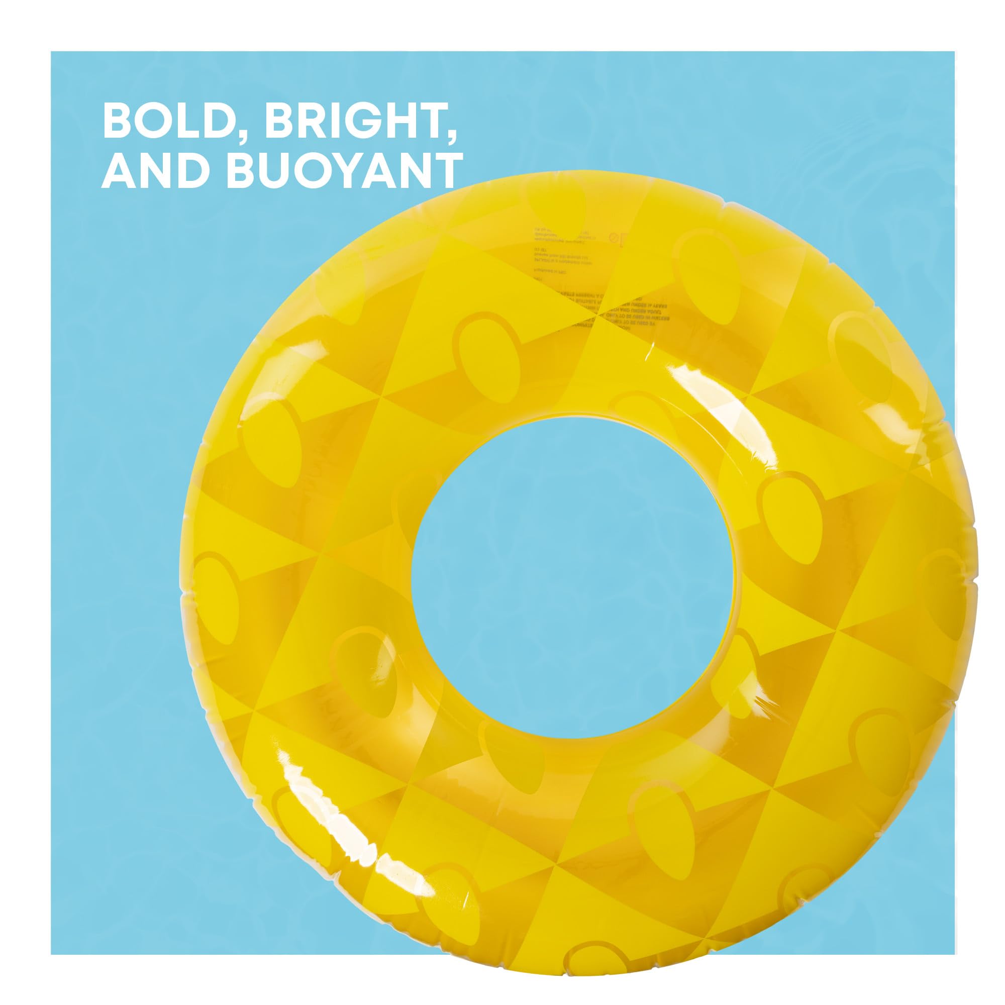 SPLASH! Inflatable Swimming Ring 90cm, Durable PVC Inflatable Ring Pool Float, Supports up to 80kg - Image 3