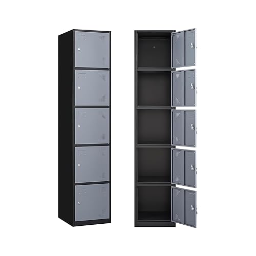 Vista 123 de Yizosh Taquillas de metal para empleados con llaves, armario de almacenamiento de 71 pulgadas para empleados con 1 puerta, armario de almacenamiento