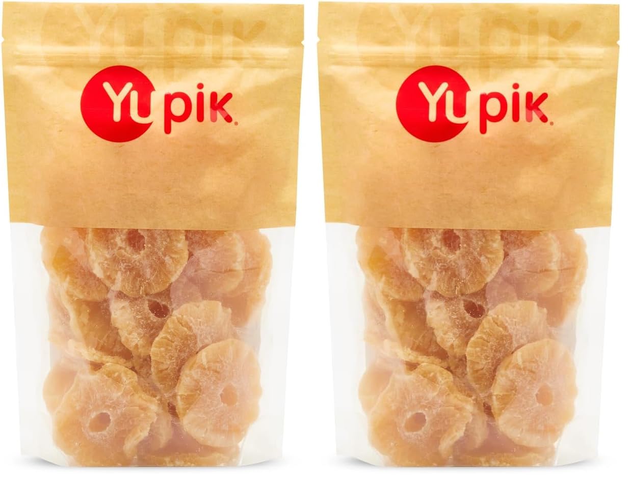 Yupik Dried Pineapple Rings, Sulfite Free, 2.2lb (Pack of 2)