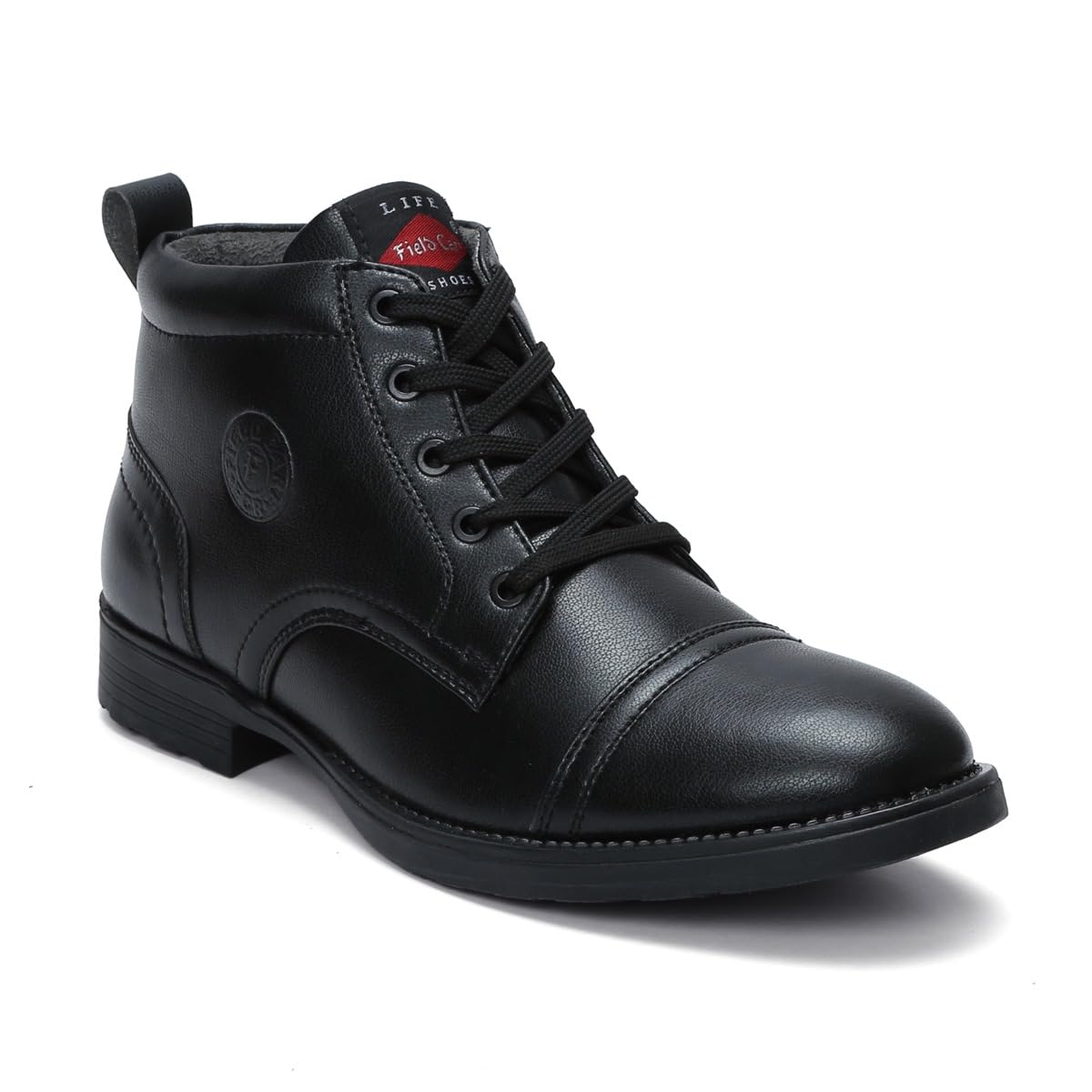 Field Care Men's Lace-Up Synthetic Leather Formal Shoes | Men's Mid Top Shoe/Boots-image-20