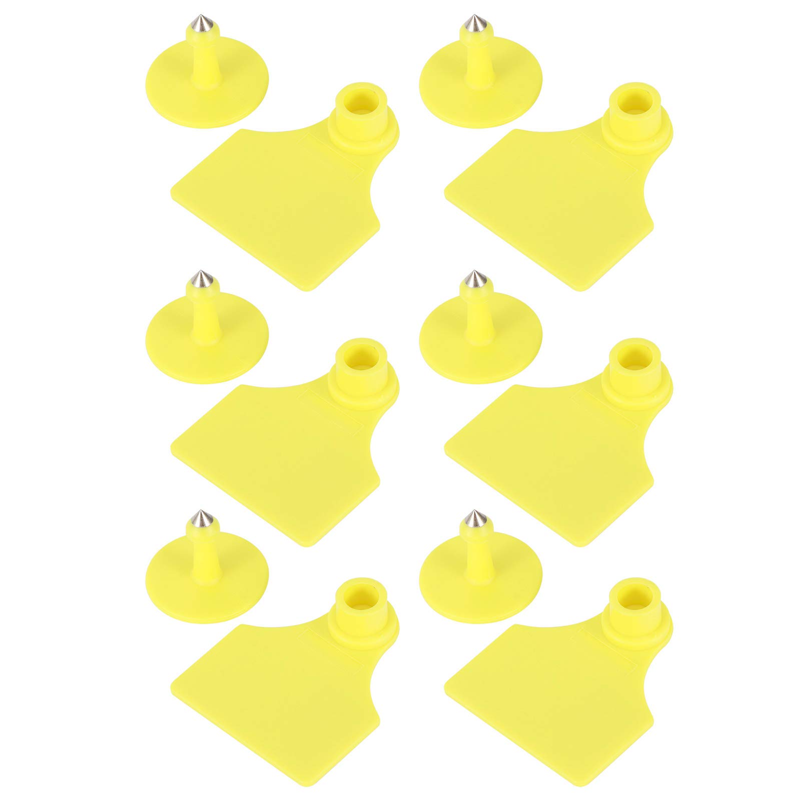 Ohrmarke Ohrmarke Gelb Pp 20 Set Nutztierkennzeichnung Blanko Ohrmarke für Ziegen Schafe Rinder Kühe Schweine Hofbedarf (S 18,5 x 10,2 x 2,6 Zoll)