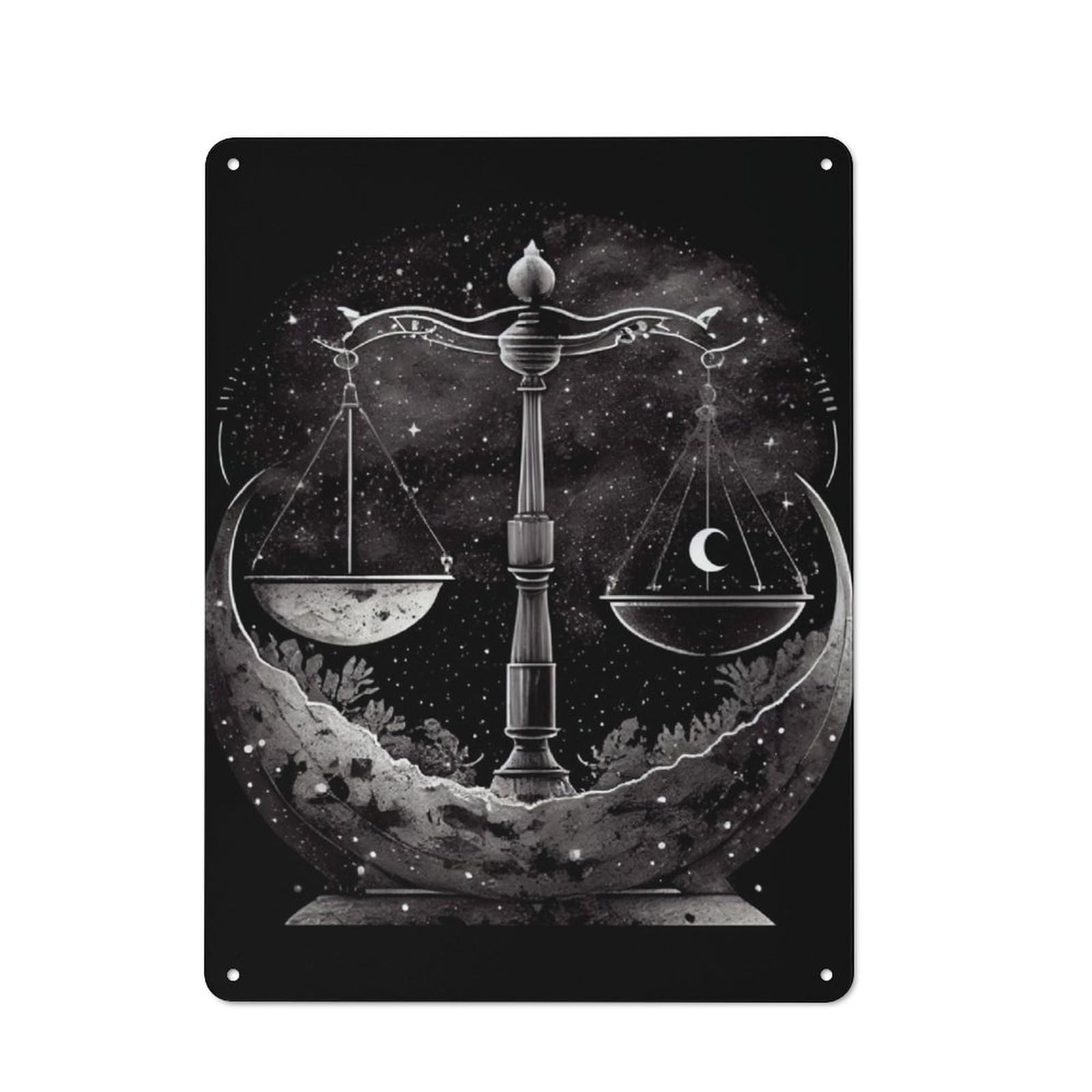 Junmoney Galactic Scale Of Symmetry Vintage Metal Plaque 40X30cm Featuring For Garage Wall, For People Furnishing A Garage