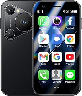 P70 Pro Max 3G Mini Smartphone 3.0 Inch WiFi GPS RAM 1GB ROM 16GB Quad Core Android 8.1 Card Cell Phones Compatible with Google Play Potable Cute Palm Phone (Black)