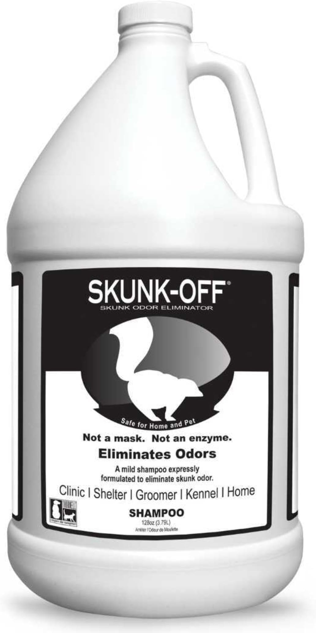 Skunk Off Pet Shampoo โ Ready to use Skunk Odor Remover for Dogs, Cats, Carpet, Car, Clothes & More โ Skunk Shampoo Non-Enzymatic Formula (1 Gallon)