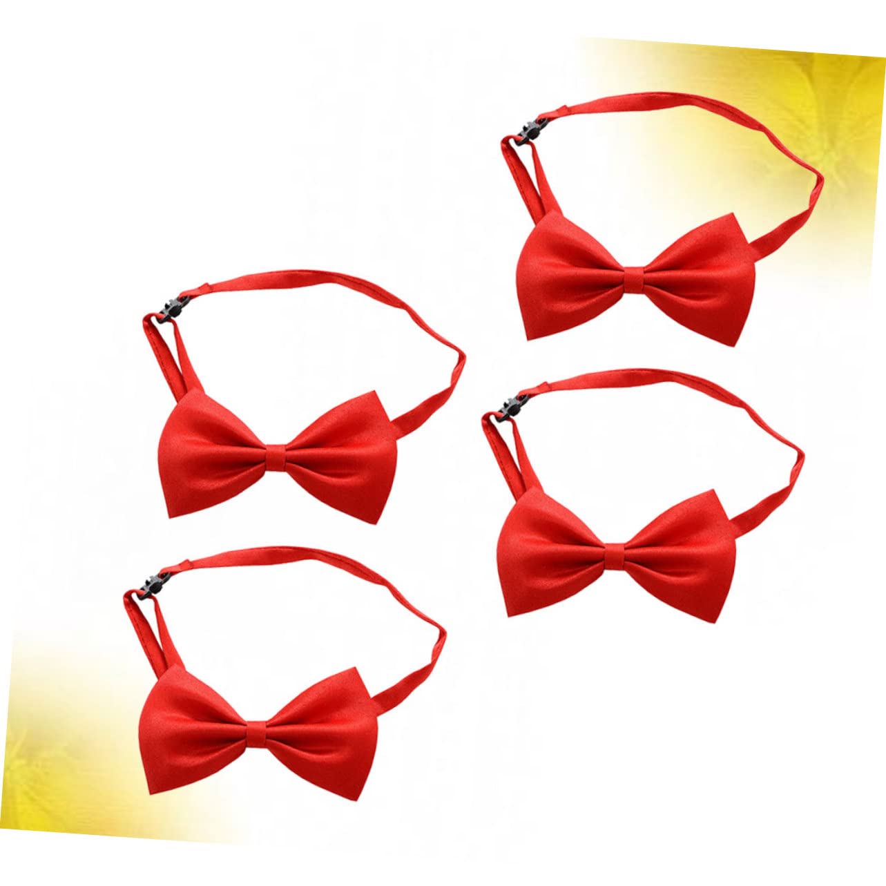 BESPORTBLE 4 Pcs Adjustable Red Bow Tie Graduation Accessory for Men and Women Unisex Design for Senior Year Comfortable and Durable Graduation Suit Accessories