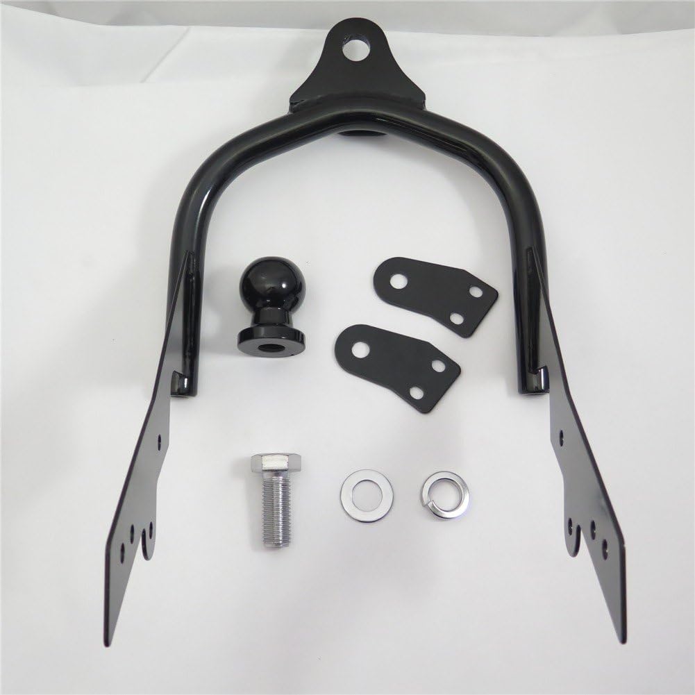 HONGK- Motorcycle Black Heavy Duty Trailer Hitch w/Ball Compatible with Harley Road Glide FLTR 1998–2001 2007–2008/ Road King FLHR 1994–2005 2008 [B01LYSMYCX]