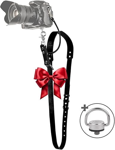 C Coiro Correa de cuero para cámara de una cámara, arnés profesional de cuero individual, correa de hombro, engranaje de liberación rápida DSLRSLR,
