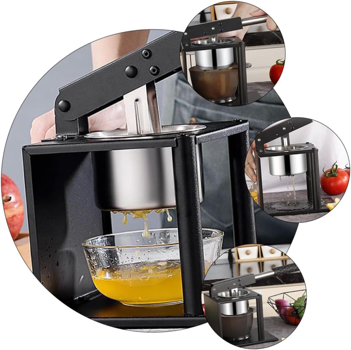 Manual Fruit Juicer Hand Press Squeezer Cold Press Juice Maker for Household Extraction Rate Easy to Use Multipurpose Citrus Juicer for Home and Commercial Use