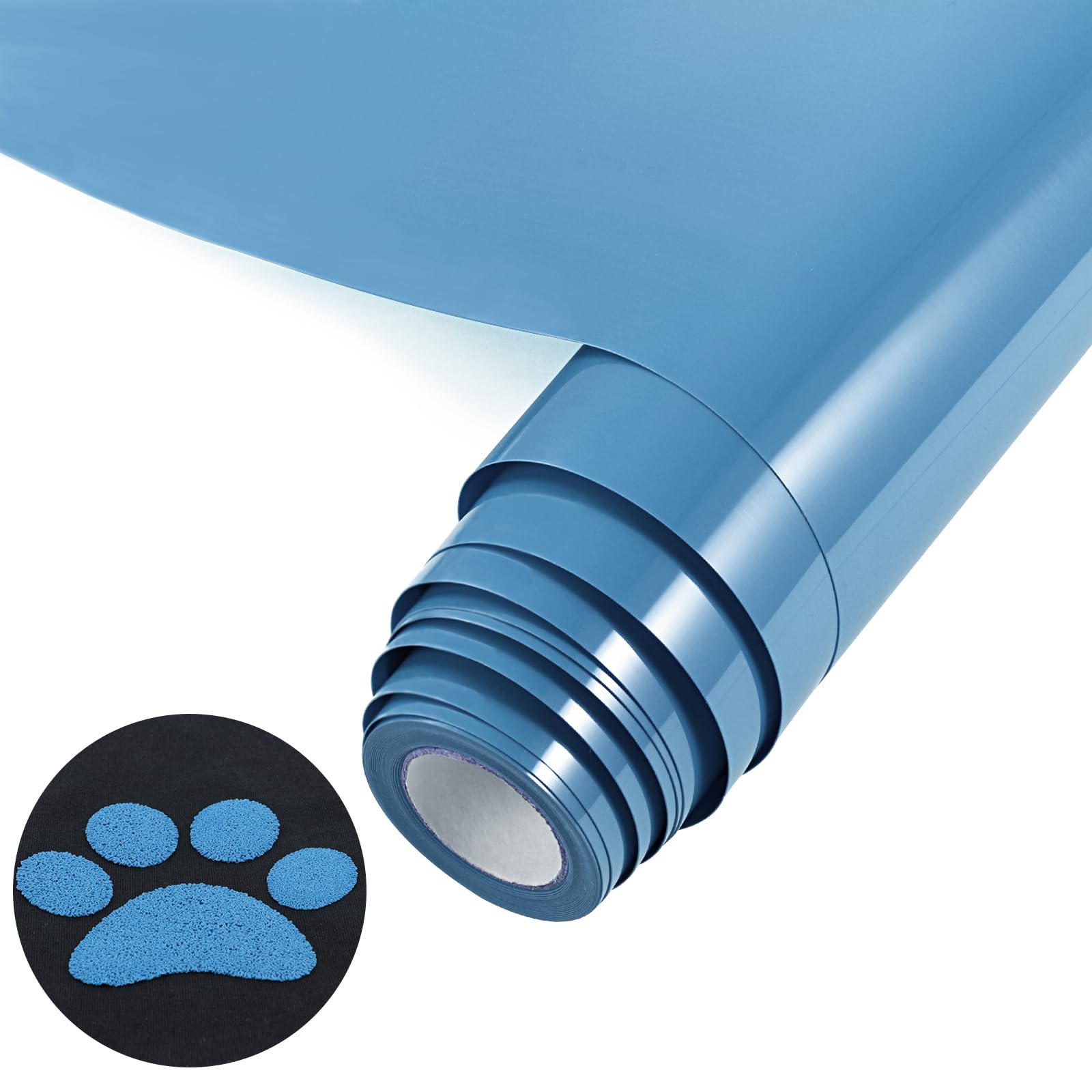NANAPLUMS Plotterfolie Textil, Neuer 3D-Puff-Vinyl-30,5 x 100 cm Puff HTV Vinylrolle für T-Shirts, 3D-Puff-Hitzetransfer-Vinyl, Einfach zu schneiden