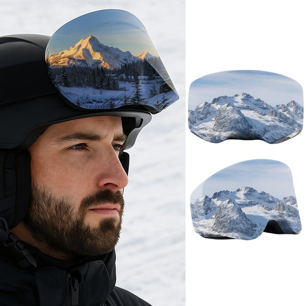 Housse de Protection pour Lunettes de Ski en Microfibre, Anti-Rayures, Unisexe