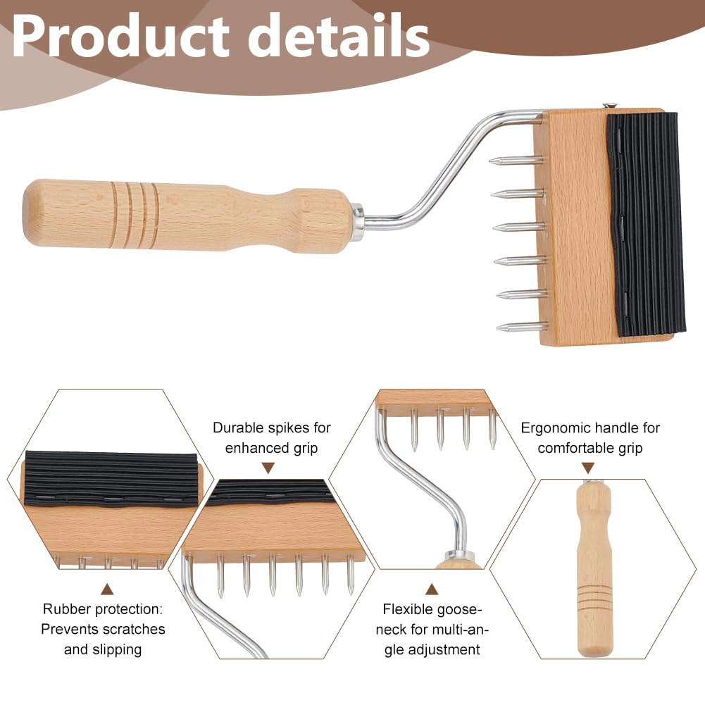 WEBEEDY Ensemble D'Outils pour Tapisserie avec 10.9 Yards X 9cm de Ruban en Toile de Jute Étireur de Toile en Bois Punaises en Fer et Tissu Noir Matériel de Réparation de Meubles pour L'Artisanat DIY